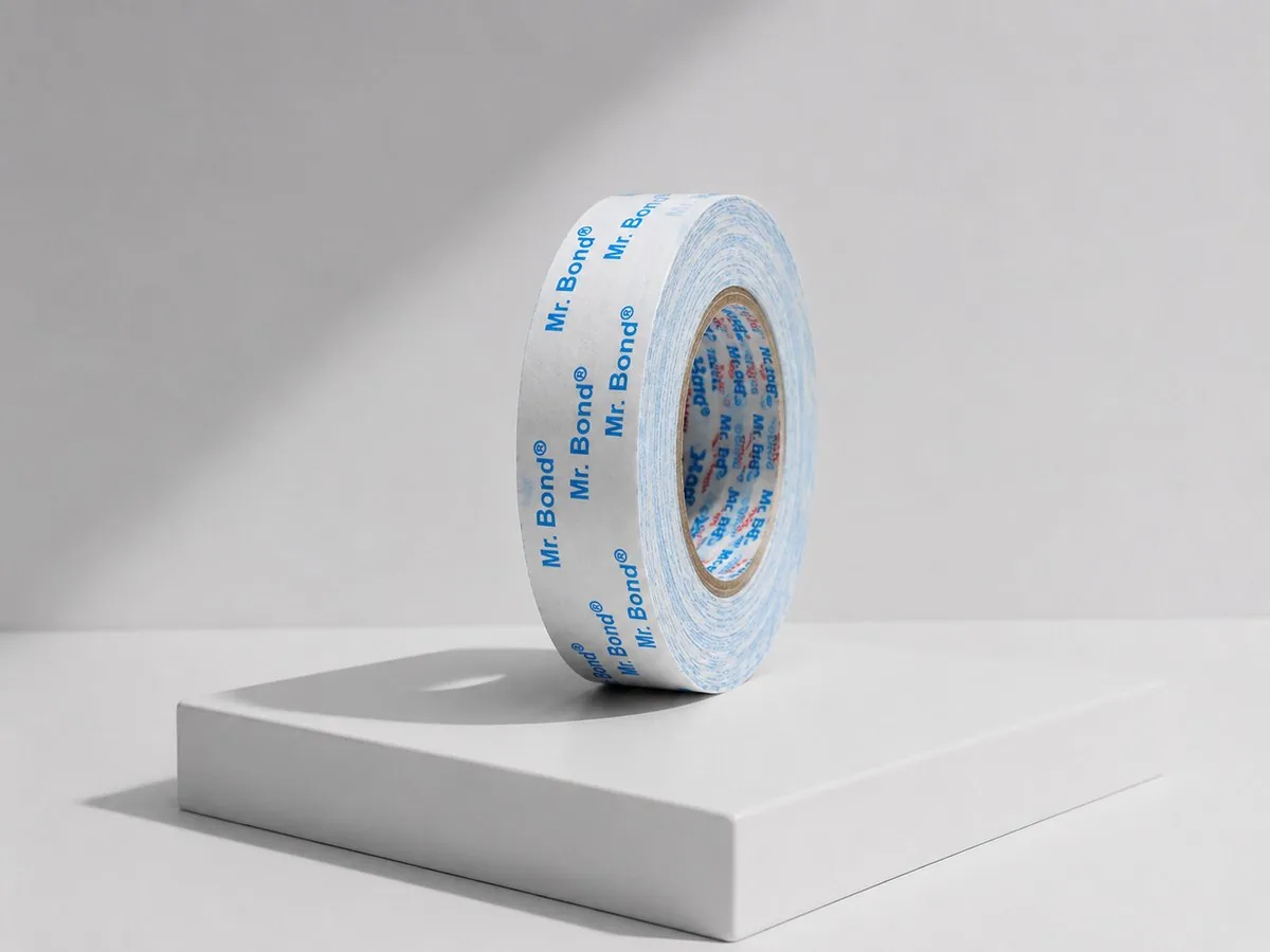Mr.Bond® Blue Double-Sided Tissue Tape, 70µm hot-melt adhesive with printed liner
